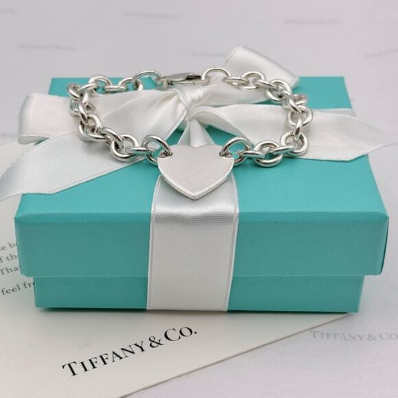 Tiffany & Co. Return to Tiffany Heart Tag Bracelet Sterling Silver 925 Gift Box - Picture 7 of 13
